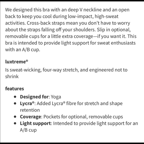 Lululemon Sports Bra (NWOT) - Picture 10 of 10